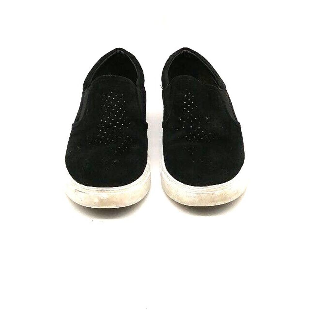 Clarks‎ Shoes Womens Sneakers Black Suede Perforated Stretch Flat Heel 9